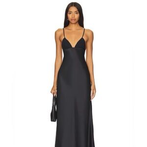 We Wore What Black Lace Cup Slip Dress